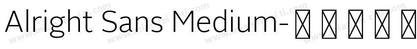Alright Sans Medium字体转换